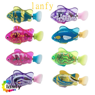 LANFY模擬魚玩具互動夏季玩具兒童禮物嬰兒沐浴玩具水上玩具電魚水族館裝飾
