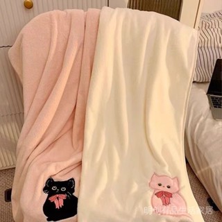 新品特價✨【2.2萬人好評】浴巾女毛巾幹髮帽兩三件套粉色可愛卡通刺繡小貓學生新款ins加厚