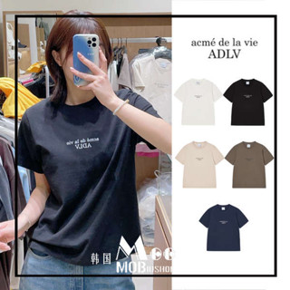 ej lifestyle 短袖 中性T恤 可掃碼ADLV韓國潮牌25春acme de la vie胸前字母標女裝T恤短袖