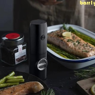 BARR1Y電動鹽胡椒研磨機,可充電式粗細可調香料研磨器,廚房工具手持式省力省力自動胡椒磨餐廳