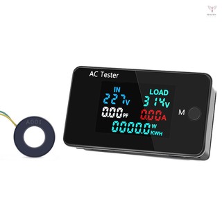 Ac 雙電壓數字測試儀 0-500V 電壓表 0-100A 電流表專業電力測試儀電工耗電監控工具