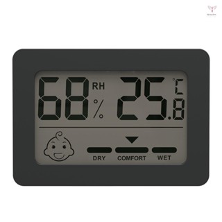 帶舒適指示器的數字室內溫度計濕度計家用精確溫度濕度計監視器 °C/°F 家庭辦公室嬰兒房溫室的開關架