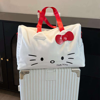 魔鬼氈束帶 束帶 行李箱束帶 hellokitty旅行包女生輕便大容量卡通可愛可摺疊行李袋旅行收納袋