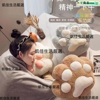 🔥桃園出貨 抱枕 可愛抱枕 立體緹花毛絨抱枕 靠枕 午睡枕 睡覺抱枕 貓爪抱枕被子插手兩用辦公室午睡神器暖手枕頭汽車毯