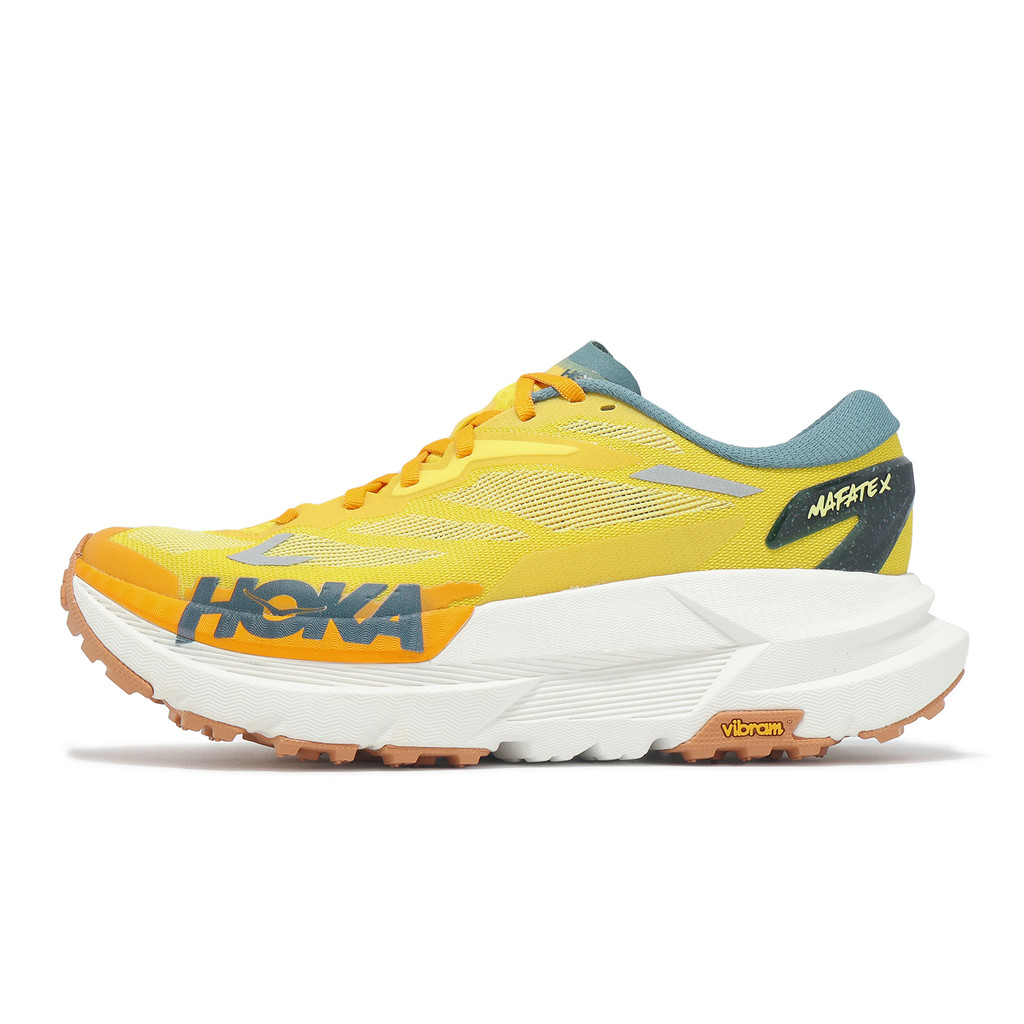 Hoka 越野跑鞋 Mafate X 男鞋 橘黃 迷霧藍 戶外 機能 碳板 抓地 [ACS] 1161990ZTM