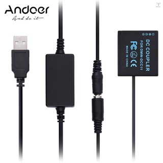 國際牌 Andoer DMW-DCC11 USB 電源套件直流耦合器假電池替換 DMW-BLG10/BLE9 電池,帶