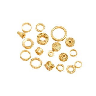 宏雲Hongyun-Ala新品-強保色沙金圓圈跑環手工圓環同心圈大孔隔珠diy編織手鏈飾品配件