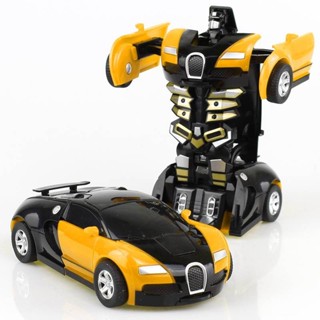 臺灣出貨 撞擊 變形的 金剛 玩具車 環保 無需 電池 自動 變形 機器人 汽車人 模型玩具 玩具車 機器人 兒童