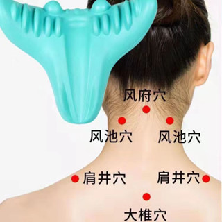 頸椎枕頭枕曲度變直脖子前傾矯正指壓按摩器牽引c型頸椎枕富貴包25042902