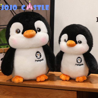 JOJO CASTLE 軟胖企鵝毛絨玩具 25/30/40/50cm 毛絨動物玩具可愛黑企鵝毛皮公仔玩具家居裝飾玩具兒童