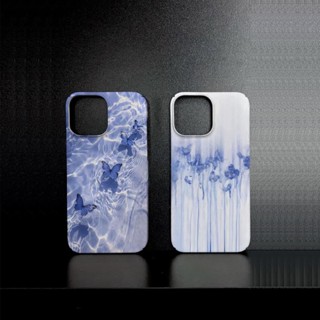 藍色水中蝴蝶 高階感 手機保護殼適用於 iPhone 12ProMax 14 13ProMax XSMAX 16plus