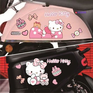 臺製🌗電動車貼紙 kt貓 可愛卡通 hellokitty 雅迪q6m6 愛瑪小牛小龜王裝飾貼 機車貼紙 車貼 車身貼紙