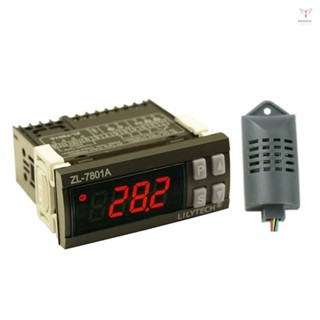 智慧pid溫濕度控制器多功能自動雞蛋孵化器溫度計帶液晶顯示屏和兩個100v-240v AC ZL-7801A