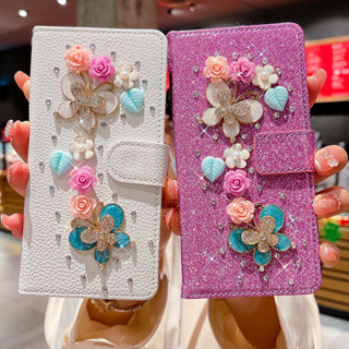 閃粉3D立體蝴蝶 三星S10plus S9 S8 S7 Edge手機皮套 三星a7 a6 A9 2018 插卡防摔保護套