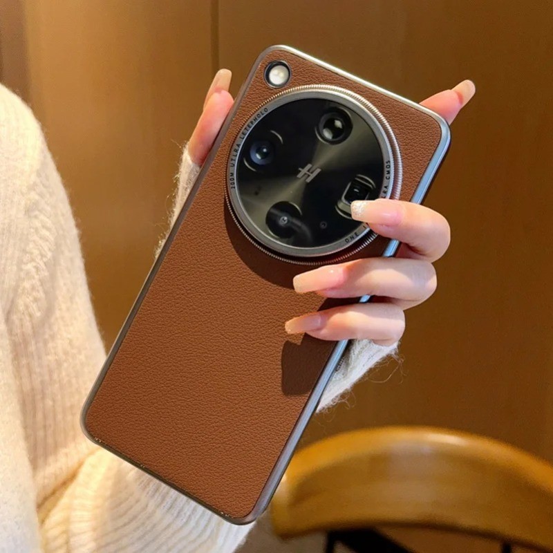 OPPO Find X8 Ultra X8s Plus X8 Pro 大孔相機鏡頭保護硬蓋豪華荔枝紋皮套