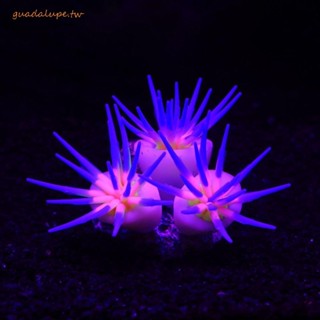 GUADALUPE模擬海葵,手工業豐富多彩的水族箱擺飾,工藝人造的有創造力的矽酮魚缸造景禮物