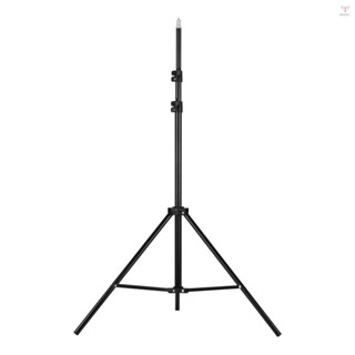 可調節金屬三腳架燈架 Max。 高度 2M/6.6ft 帶 1/4 英寸螺絲用於攝影工作室 LED 影片燈傘環形燈