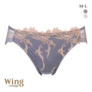 華歌爾Wing內褲女奢華復古宮廷風刺繡蕾絲性感低腰三角內褲4000G(40PF4000)(日本直郵)1