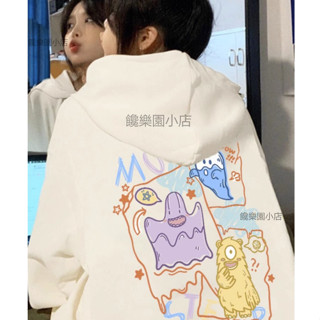 ⭐【饞樂園】秋冬款 休閒外套 拉鏈 加絨加厚 學生外套 長袖上衣 長袖女裝 連帽外套 長袖外套 韓國外套 美式復古外