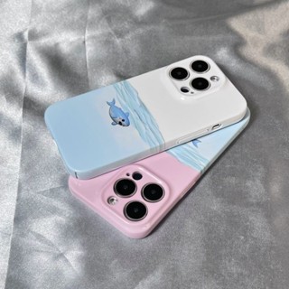 夏日海底可愛鯊魚手機保護殼適用於 iPhone 11ProMax XS 15 16ProMax 13Pro 7plus