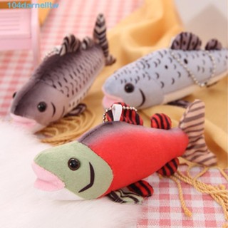 DARNELLTW水族館魚絨毛玩具,有創造力的海洋熱帶魚鑰匙圈,模擬有趣的卡通片毛絨小魚吊墜掛袋