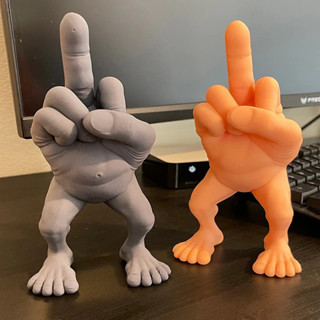 中指公仔帶腿 3d 列印桌面裝飾汽車家庭辦公桌雕像裝飾品指有趣的插科打諢