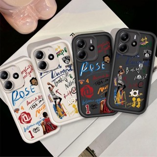REDMI 紅米 Note 14 4G 5G 可愛卡通矽膠 NBA 明星籃球運動員防震保護套 TPU 手機殼情侶手機