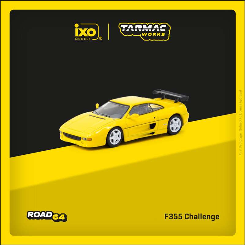 Tarmac Works 1:64 F355 Challenge 黃色壓鑄模型車