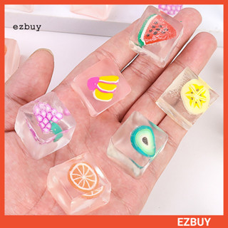 [EY] 彈性立方體壓力玩具 Tpr 水果立方體玩具 12 件水果冰塊擠壓玩具壓力緩解感官玩具兒童成人便攜式 Tpr 立