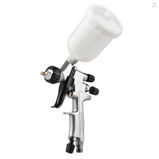 hvlp 1.0mm 空氣噴霧套件 250cc 流體杯重力送料空氣油漆噴塗機迷你手持式 360 度油漆噴塗用於汽車維修家
