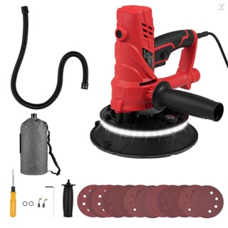 手持式石膏板砂光機 850W 電動砂光機,帶 12 片砂輪變速 1500-2600 RPM 壁式砂光機,帶自動真空吸塵系