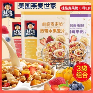 【奈斯雜貨鋪】 新品 桂格即食水果堅果麥片穀物麥果脆420g早餐沖飲燕麥零食營養 健康營養