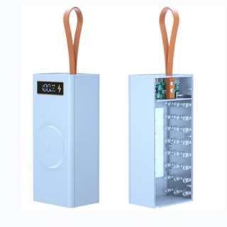 大螢幕電池收納盒雙USB行動電源盒24x18650電池座PD QC3.0快速充電DIY 24x18650