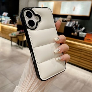 純色簡約ins羽絨風手機殼 防摔 適用iphone16手機殼15 14 13 promax 12 11蘋果保護套 保護殼