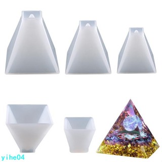 滿99元出貨~水晶滴膠金字塔矽膠模具 DIY手工製作飾品三角體 樹脂擺件模型