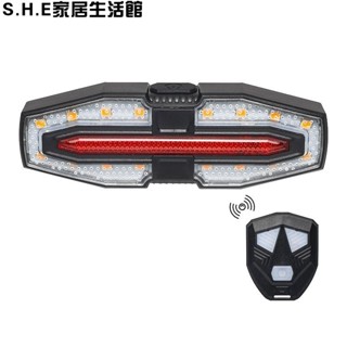 SHE新品推薦自行車轉嚮尾燈USB充電騎行安全夜騎警示公路山地車指示尾燈配件可批發