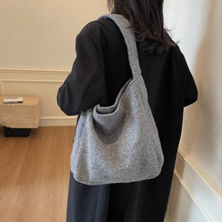 【HOT 本舖】復古女慵懶風韓系毛呢托特包 新款秋冬大容量通勤單肩包 大容量包包 單肩包 簡約包包 側揹包