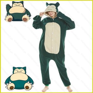 ST5 【現貨】動漫口袋妖怪Kigurumi Snorlax Cosplay睡衣連體褲成人睡衣連體衣TS5