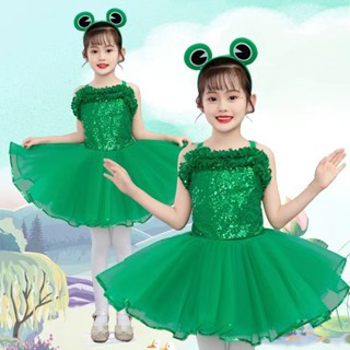 小蝌蚪六一rr07找青蛙兒童舞蹈表演服小跳蛙快樂動物58表演服小青蛙/媽媽 RAMC
