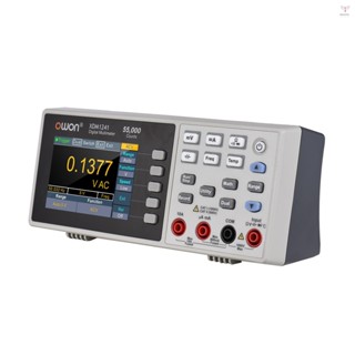 Owon XDM1241 迷你臺式數字萬用表可充電 55,000 計數高精度真有效值萬能錶帶 3.5 英寸 TFT LC