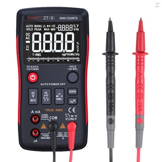 Bside 數字萬用表 True-RMS 觸摸音手持式萬用表 AC DC 電壓表 9999 計數帶模擬條形圖和 LCD
