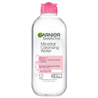 Garnier 卡尼爾 Micellar 水保濕潔麵乳和卸妝液,適閤敏感肌膚,素食,無刺激,13.5 液體盎司(400