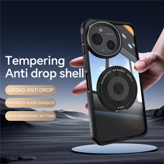 夏普Sharp AQUOS Sense9 手機殼 一體磁吸 360°旋轉支架 Wish4 保護殼 透明防摔 保護套 軟邊