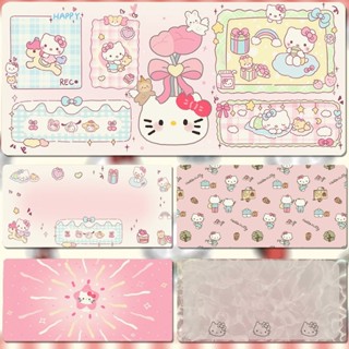 Hello Kitty滑鼠墊ins風卡通女生遊戲辦公電腦鍵盤書桌防滑墊
