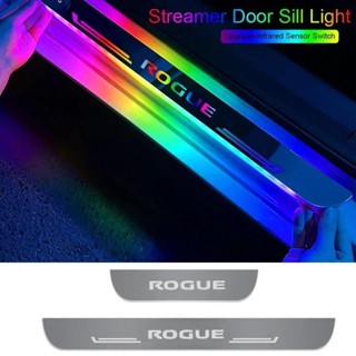 NISSAN 日產 Rogue USB 充電 LED 迎賓踏板路燈內飾配件的亞克力汽車前後門檻燈