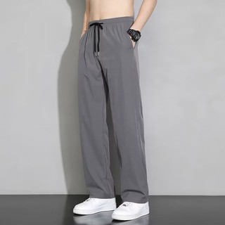 【全網最低價】清新夏日 短褲男 帥氣百搭 透氣春夏季褲子男薄款冰絲男士休閒褲修身韓版春秋款寬鬆直筒運動長褲 工裝 休閒
