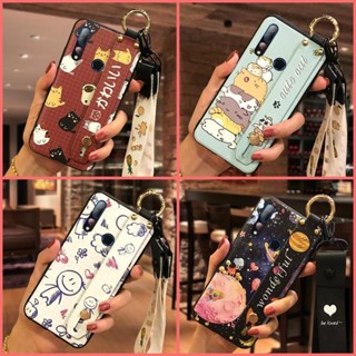 卡通腕帶HTC Desire 19 Plus/D19+手機殼矽膠防塵動漫指環趣味情侶男女款新款個性掛繩軟殼散熱支架青春