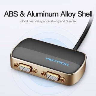 Vention VGA分配器1進2出1080P 60Hz 1M模擬雙屏顯示鍍金連接器DBABF