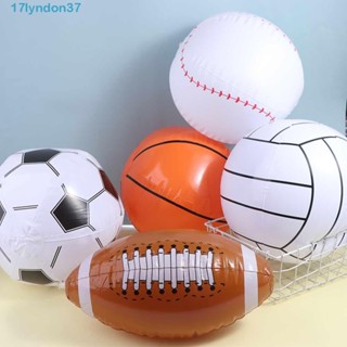 LYNDONB充氣足球,橄欖球炸毀充氣棒球,兒童學生運動球泳池玩具籃球充氣玩具球游泳池