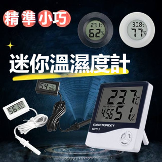 臺中24h秒發🔥爬寵烏龜守宮鬃獅專用迷你帶探頭嵌入式爬蟲小型電子數顯溫濕度計